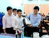 Dự án Máy rửa tay diệt khuẩn thông minh của nhóm H2DT trường Đại học Kinh tế Công nghiệp Long An vào vòng chung kết Cuộc thi Khởi nghiệp và Đổi mới sáng tạo tỉnh Đồng Tháp năm 2020
