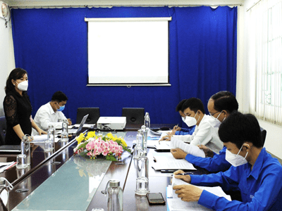 Đoàn trường DLA chào mừng Đoàn kiểm tra công tác Đoàn và Phong trào Thanh thiếu nhi năm 2021