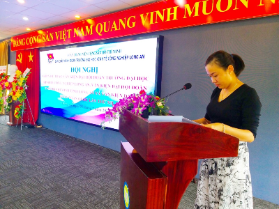 Đoàn trường DLA với hội nghị “Góp ý dự thảo văn kiện đại hội đoàn trường Đại học Kinh tế Công nghiệp Long An, Văn kiện đại hội Đoàn TNCS Hồ Chí Minh tỉnh Long An và Văn kiện đại hội Đoàn toàn quốc lần thứ XII”