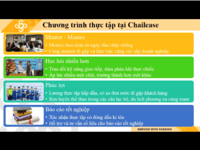Giới thiệu việc làm Công ty Chailease cho sinh viên Trường DLA 