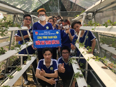 Đoàn trường DLA với Công trình thanh niên “Vườn rau thanh niên” năm 2023