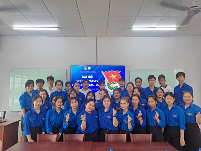 Đoàn Trường DLA: Tổ chức Đại hội chi đoàn 24TC, 24KT nhiệm kỳ 2024-2025